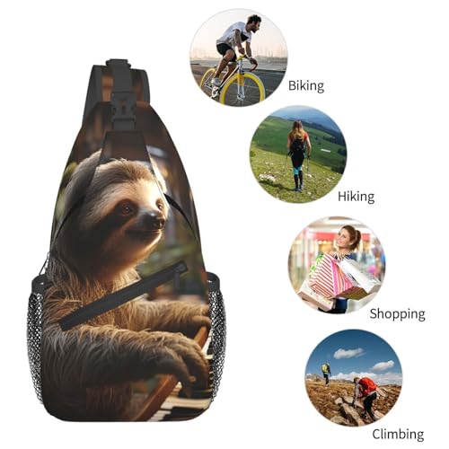 Morrales tipo Sling para senderismo negro unisex miniatura 6