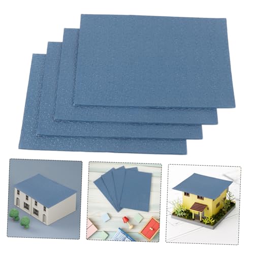 Tejas en miniatura para casa de muñecas, material DIY para tejados de micro construcción 5