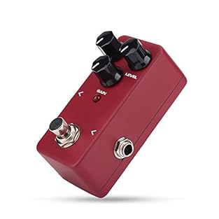 RELIABLE QUALITY - High quality by aluminum alloy which is durable and have a classic mini size brings you a musical feast. LED indicator shows the status of effect. Standard 6.35 mm side output and input jack fits for most connectors. Classic distor...