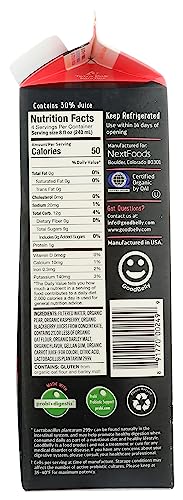 Goodbelly Organic Raspberry Blackberry Probiotic Drink, 32 Fz #TOP6