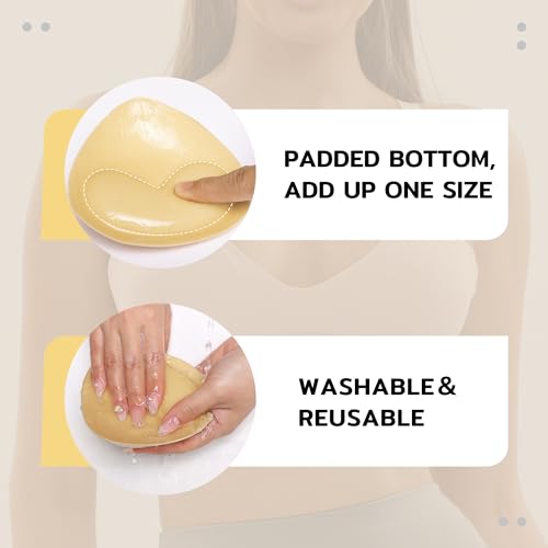 Niidor Bra Pads Inserts, Sticky Fabric Inserts Reusable, Push Up Sport Cups Inserts for Bikini Swimsuit Dress4