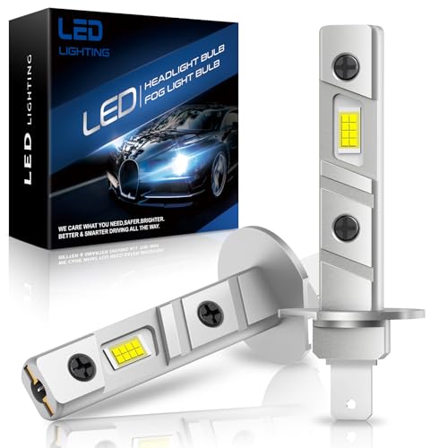 AUXIRACER Lampadina H1 LED per Auto 6500K, 12V, 26000 lm, 2 Set
