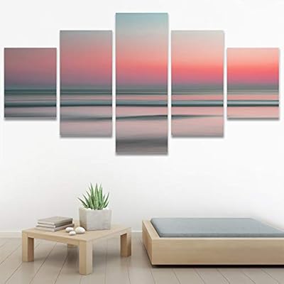 SIGNWIN 5 Panel Canvas Wall Art Modern Art...