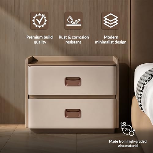 Image of Plantex Drawer Kadi /3 Inch Chest Handle for Drawer /Rectangular Cabinet Kadi /Pull-Push Kadi for Home /Office Drawer - Pack of 6 (DTK-295, Rose Gold)