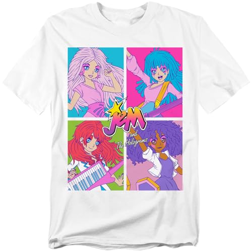 Popfunk Jem and the Holograms The New Holograms Unisex T-Shirt White L