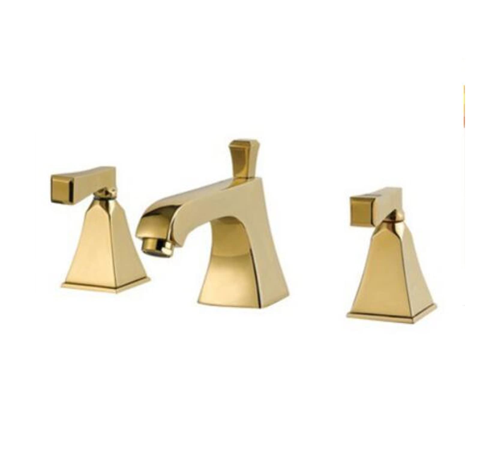 Robinet de lavabo de salle de bain en laiton trois trous or avec pop up