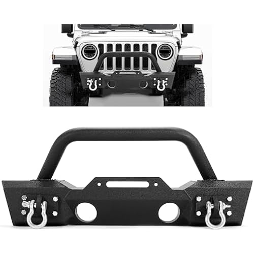 ECOTRIC Front Stubby Bumper Compatible with Wrangler JK JL Gladiator JT