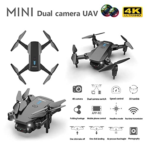 Moresec Mini Drone, 4K Dual Camera Hd Aircraft Fpv Drone Wifi Camera 4-Channels Remote Control Foldable Drone Maintainable App Controlled Helicopter Drone Support Take Pictures And Videos #TOP1