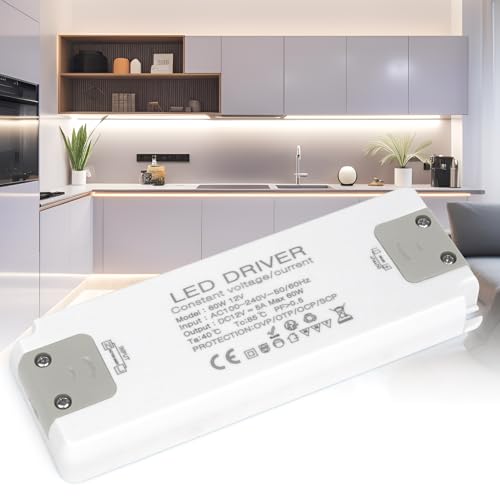 Image of KSIBNW 12V LED Driver 60W 5A, LED Transformer Power Supply 240V AC to 12V DC 5A Ultra Slim Quiet Power Supply Unit Constant Voltage Low Voltage Driver Adapter for DIY Light Strips, Light Bulbs