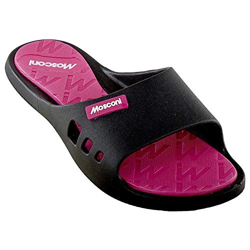 Mosconi Mujer Olympic Sandalia, Deportivas, Negro/Fucsia, 40 EU