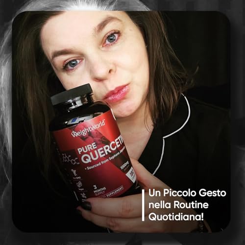 Quercetina 1000mg Pura, Integratore Flavonoidi, 180 Capsule Vegane di Quercetina Senza Magnesio Stearato per 3 Mesi, Quercitina Integratore dalla Japonica (95% Quercitin), Quercetina Pura Senza OGM - 4