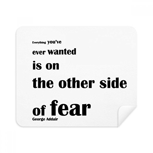 Inspirational Quote About Fear by George Addair Cleaning Cloth Screen Cleaner 2pcs Suede Fabric