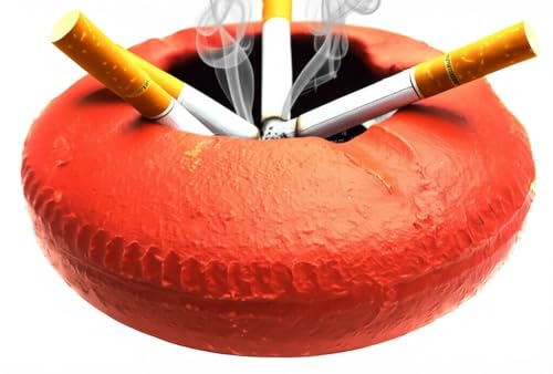 Image of Handcrafted Classic Earthen /Terracotta Creative Tabletop /Desktop Ornament Ash Tray /Ash Holder For Cigarette /Cigar Smoking For Home /Car /Balcony /Office /Bar For Gift Occasions (4)