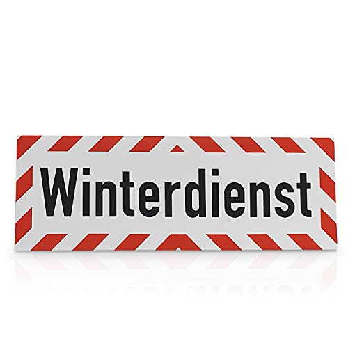 Betriebsausstattung24 Hinweisschild „Winterdienst“ - Magnetfolie retroreflektierend Größe (BxH): 29,7 x 10,5 cm - Winterdienst - Autoschild - Kraftfahrzeuge - KFZ
