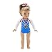 Emily Rose 18 Inch Doll Clothes | Team USA 3 Piece Gymnastics Set, Including Jeweled Leotard, Hair Band with Bow, and Realistic Olympic Gold Medal! | Fits American Girl Dolls | Gift Boxed!