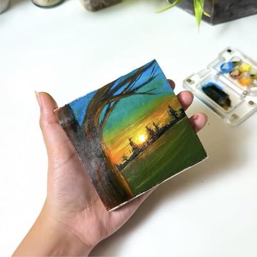 Image of The Crafthives Mini Travel Art Kit Acrylic- Mini Palette for Painting, Colour Palette, Acrylic Pallets for Bed - Compact Painting Set for Artists