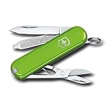 VICTORINOX(ビクトリノックス) クラシック SD クラシックカラーズ Smashed Avocado スイス・アーミーナイフ 多機能 ナイフ 防災グッズ アウトドア キャンプ はさみ マイナスドライバー付き つめやすり 7機能を搭載したスイス製マルチツール 小型 コンパクト プレゼント ギフト 十徳ナイフ 【国内正規品】 0.6223.43G