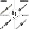 8Pcs Drill Bit Depth Stop Collar Set, Drill Bit Depth Collar Stopper Metal Shaft Screw Collar Include (1/8, 5/32, 13/64, 15/64, 5/16, 25/64, 15/32, 5/8)