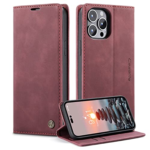 Monweicz Handyhülle Premium Lederhülle Klappbar Flip Case Tasche Magnet Kartenfach Standfunktion Klapphülle Schutzhülle