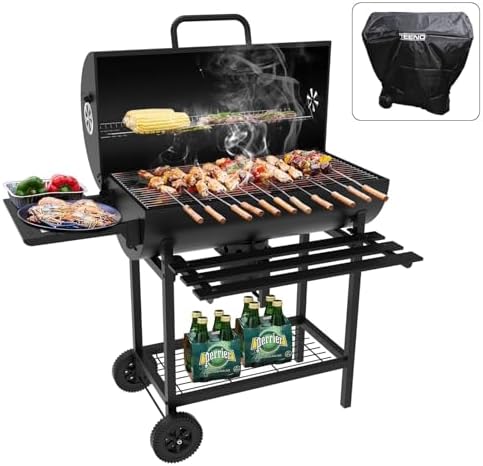 Barbacoa Carbon, con Parrilla de Cocina XXL con Dos Estantes