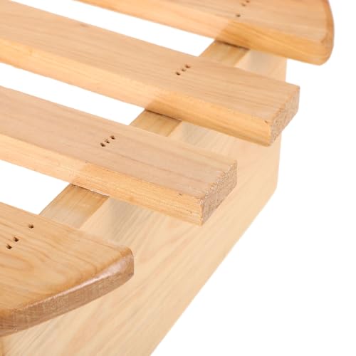 Repose-Pieds en Bois Beige Rond pour la Détente