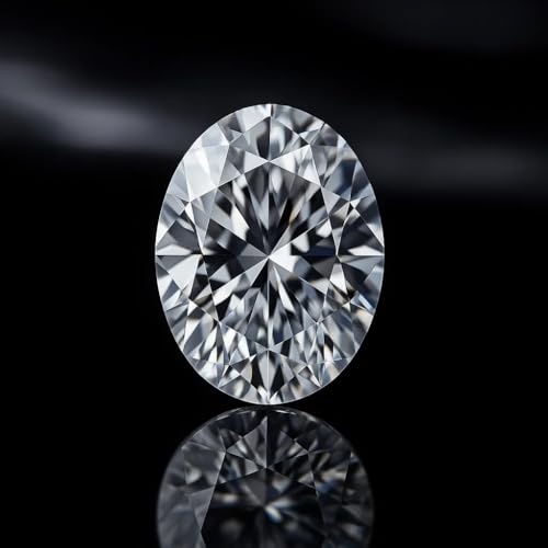 Moissanite ovale 1 carat VVS1 de 6.5 mm certifiée GRA - 2