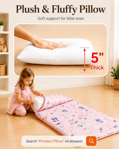 Image of Primlect Toddler Nap Mat with Pillow, Thickened Extra Large Sleeping Bag