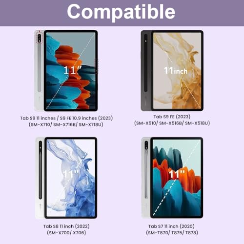 Image of Keyboard Case for Samsung Galaxy S9 FE 10.9 inch / S9 11 inch (SM-X710, X716B, X510, X516B) S8, S7 Folio case with Touchpad, 7 Color Backlit, S Pen Holder, Detachable Keyboard, Auto Sleep Wake (Black)