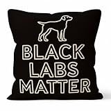 SSOIU Throw Pillow Covers Black Labs Matter Cushion Pillow Case Home Decor Pillowcase 18x18 Inches