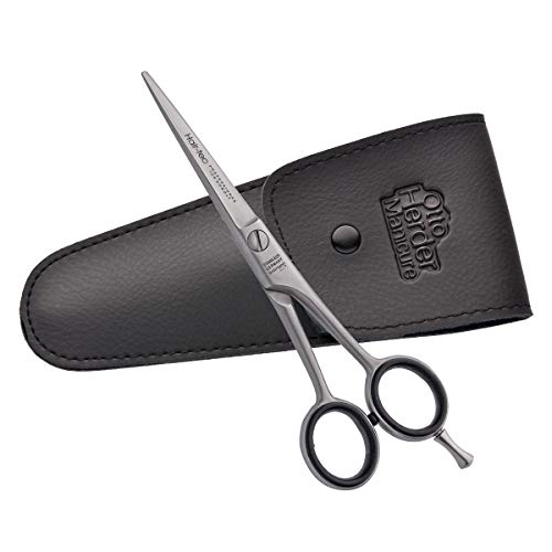 OTTO HERDER FRISEURSCHERE - Haarschere Friseurschere aus Solingen 5,5" mit Haken rostfrei mit Mikrozahnung - Professionelle Friseur Schere für Damen