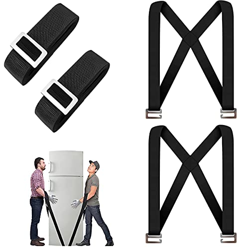 Sangle Demenagement - 2 Personnes Système de Sangles de Levage et Portage, Maxi 200 kg Sangles de Levage de Meubles pour Transportez et Sécurisez Facilement des Meubles