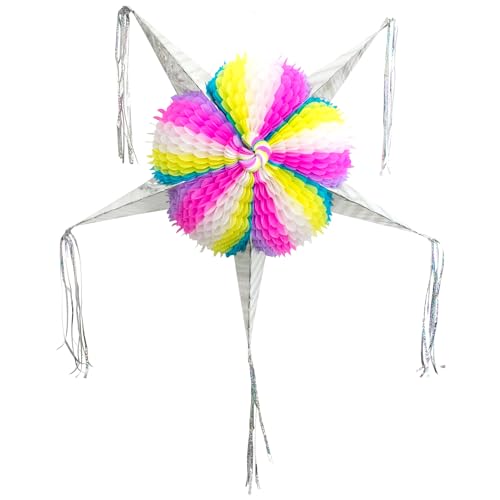Mexican PiÃ±ata (Large 32 inches) - Authentic Handmade Foldable Large Pinata for Birthday Party - Pink Star Pinata - Unicorn Pinata - PiÃ±atas para CumpleaÃ±os - Fiesta Piniata - Cinco de Mayo Pinatas