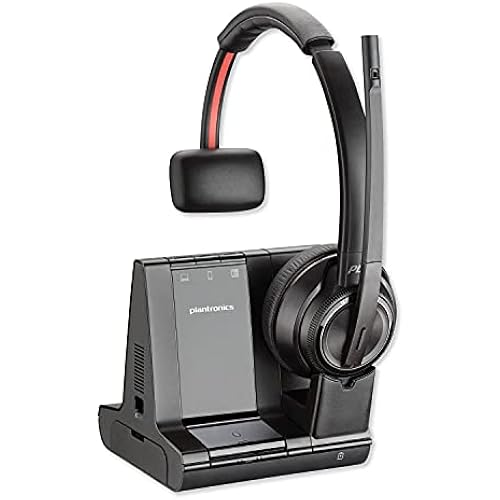 Plantronics Savi 8200 Series Wireless Dect Headset System, Black