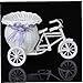 AYRSJCL Plastic Weiß Dreirad Fahrrad-Design-Blumen-Korb-Behälter für Blumen-Anlage Hochzeit Dekoration Macetas Grandes para Plantas
