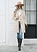 ETCYY Womens Coats Winter Long Wool Coat Trench Coat Fall Clothes Casual Blazers Notch Lapel Breasted Jacket Blend Peacoat,Pure Apricot,X-Large