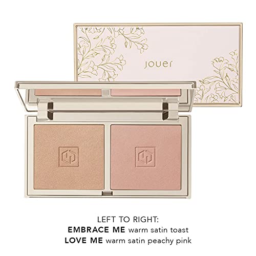 Jouer Blush Bouquet Duo 2 Shade Blush Palette High Pigment Powder Natural Flush Beauty Cosmetics Vitamin E Talc-Free Paraben, Gluten & Cruelty Free #TOP1