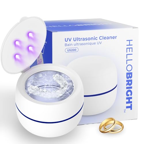Image of Ultrasonic Retainer Cleaner Machine with UV Lights for Invisalign, Aligner, Night Guard, Denture, Whitening Tray, Mouth Guard and Toothbrush Head - Dental Ultrasonic Cleaning Pod