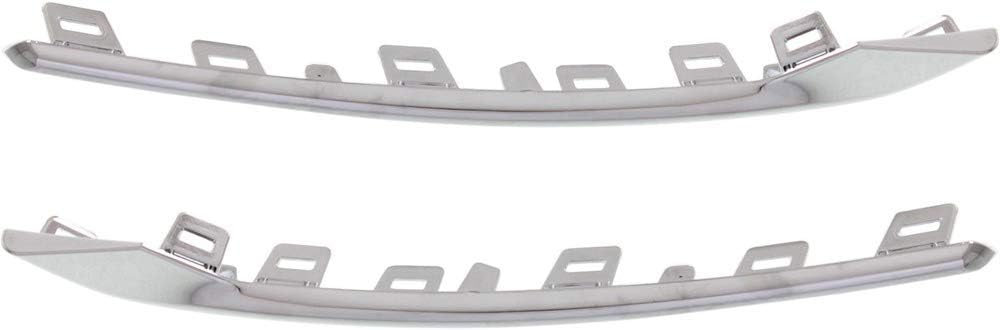 Garage-Pro Front Bumper Trim Compatible with 2014-2017 Honda Odyssey Upper Fog Light Cover Molding Chrome Passenger and Driver Side