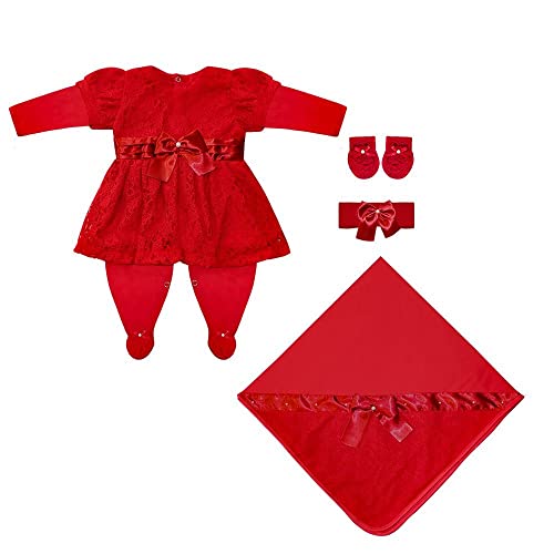 Saída Maternidade Proteção Vermelha 4 Peças tamanho:P;cores:Vermelho