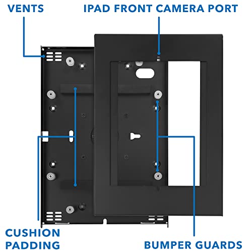 Mount-It! Anti-Theft Tablet Kiosk Floor Stand Compatible With Ipad And Samsung | Height Adjustable Secure Check-In Stand | Free-Standing Or Secure Bolt-On Design #TOP5