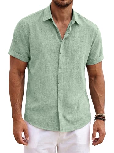 Chemise de plage en lin pour homme idéale pour les vacances au soleil