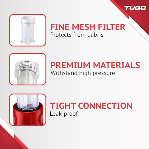 Image of TUQO Universal 3 /4 inch Inlet Water Filter Set | Heavy-Duty Pressure Washer Connector with Quick Coupler | Suitable for TUQO, Bosch, Karcher, JPT, Starq & More | Durable, Leak-Proof | WF60 /SPA22