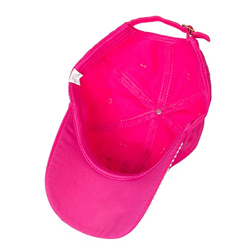 Elonmo Bling Hats, Crown Design Rhinestone Womens Baseball Cap Golf Hat Jeans Wash Denim Adjustable (Rose) #TOP2
