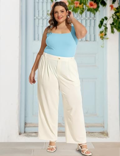 Image of FOREYOND Plus Size Bodysuits for Women Short Sleeves Square Neck Body Suit Tops Casual Basic Slim Fit Shirts Leotards