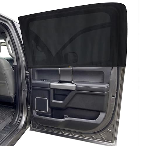 Image of EcoNour Car Window Screen for Ford F-150 (2015-2020) 2 Pack | Breathable Mesh Camping Window Covers | 100% Protection from Bugs, Mosquito & UV | Baby Safe Privacy Blackout Net | Car Accessories