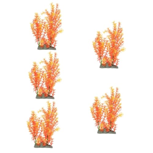 Kisangel 5St Aquarienlandschaft kunstpflanze kunstplflanze aquariumpflanzen aquarienpflanzen Aquarium Dekoration Zuhause künstliche Pflanze Tankanlage selber Bauen Landschaftsgras Plastik
