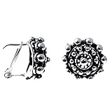 Pendientes Charro Plata de Ley 925 Cierre Omega Mujer Oxidado 16 mm.