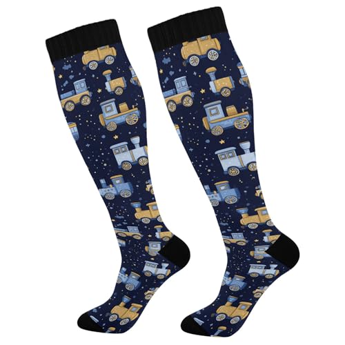 Image of Fisyme Socks for Women Men, Warm Comfort Athletic Crew Running Hiking Cycling Compression Socks