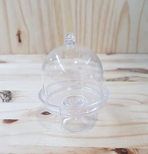 DouniaMariage Boite à dragée en Forme de Cloche Transparent x12