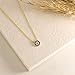 LLWOM Evil Eye Necklace-14K Gold Plated Evil Eye Necklace For Women Gold Evil Eye Necklace Blue White CZ Diamond Round Evil Eye Pendant Necklace